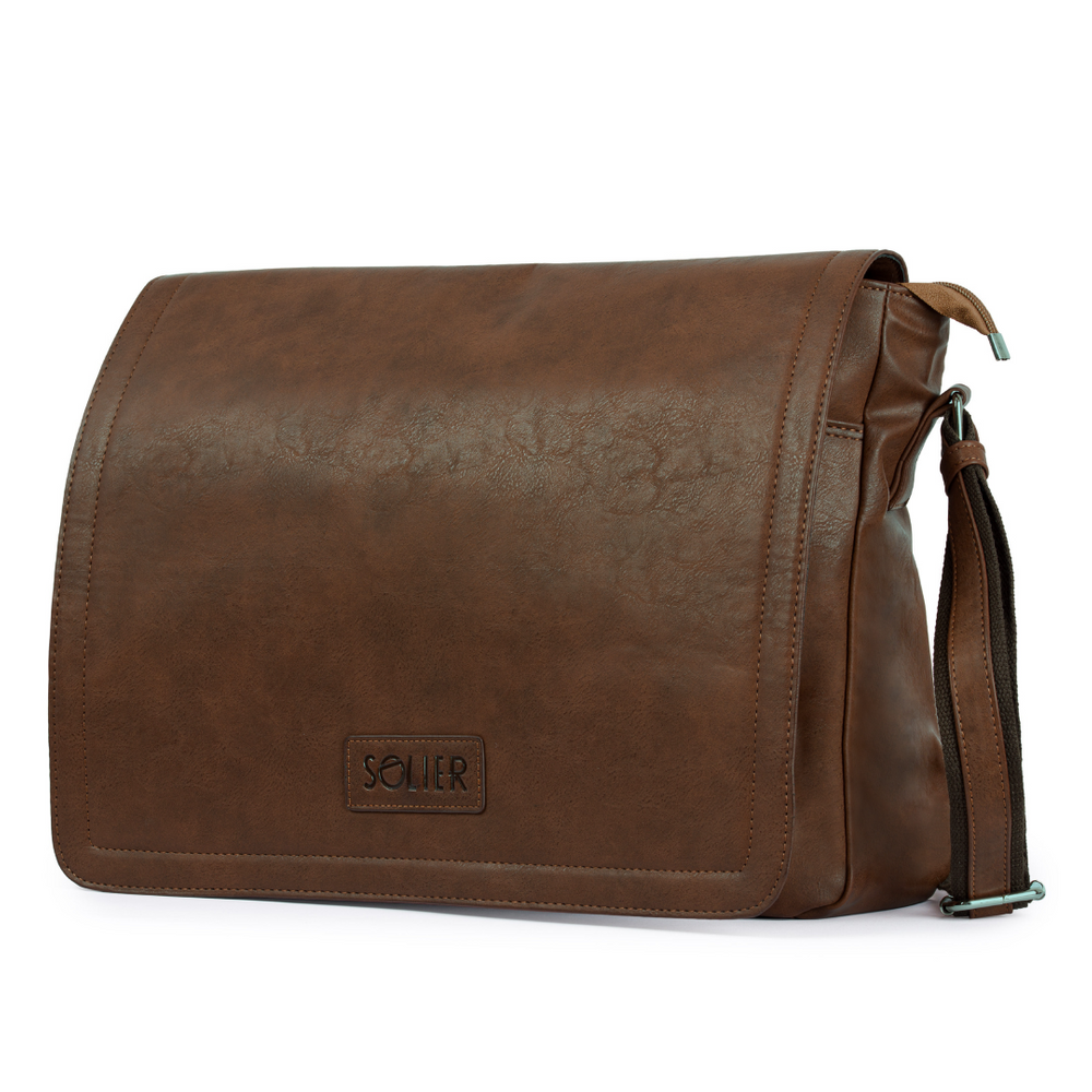 Brown men s shoulder bag S11 online wholesale platform Merlitz